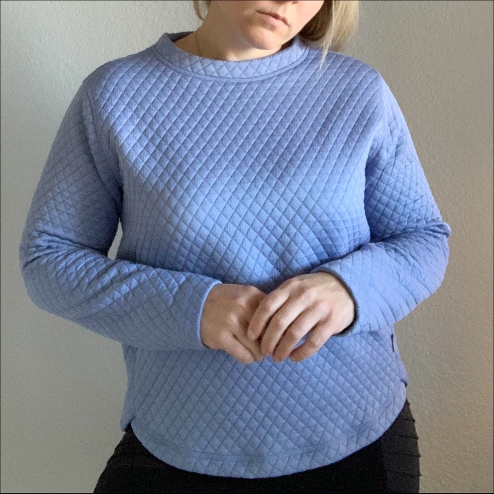 Eddie Bauer Periwinkle Blue Quilted Sweatshirt S